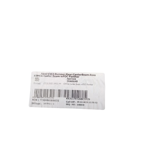 ZDERZAK TYLNY FORD TRANSIT MK8 #3